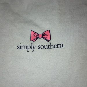 Light blue simply southern short sleeve